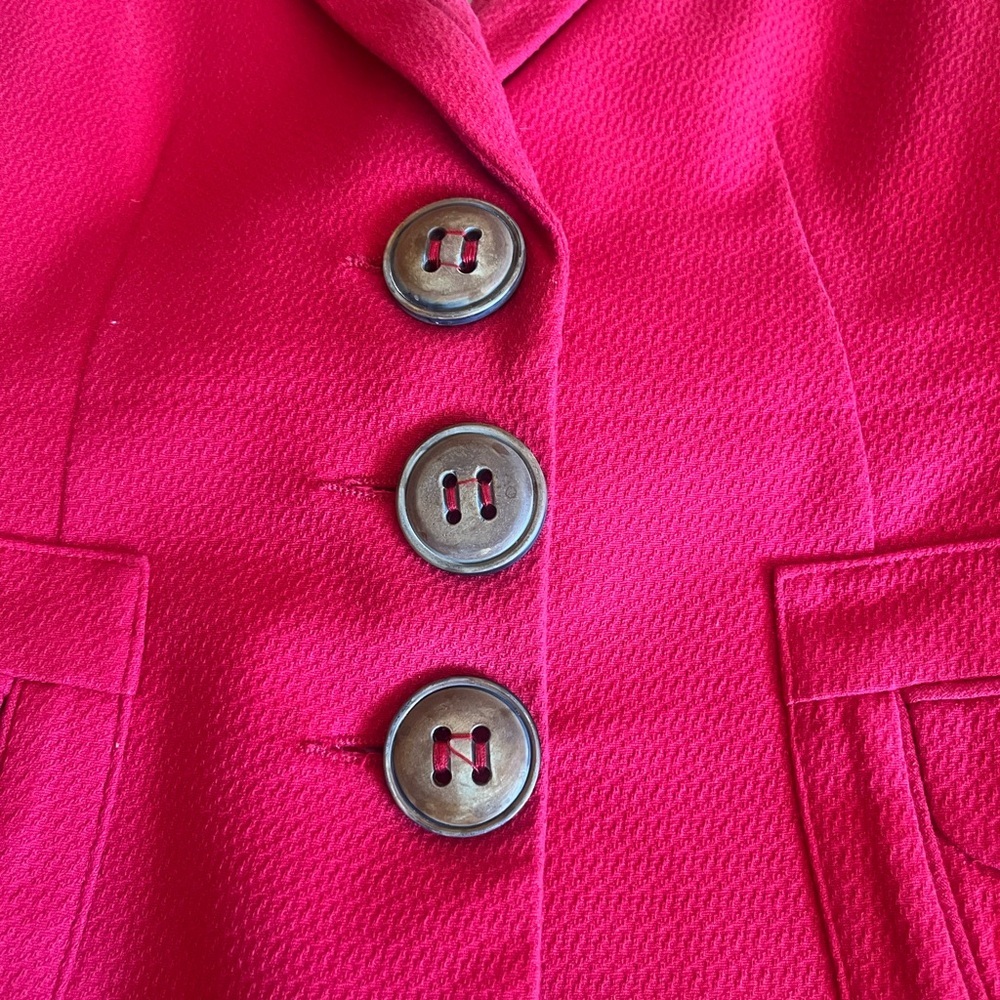 Nanette Lapore Size 12 Puff Sleeve Jacket Coral - Picture 3 of 8